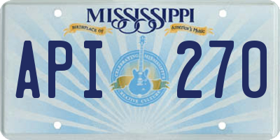 MS license plate API270