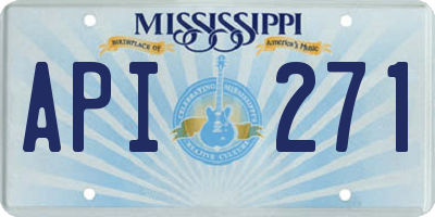 MS license plate API271