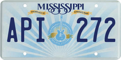 MS license plate API272