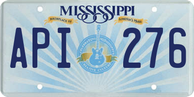 MS license plate API276
