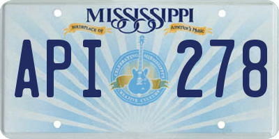 MS license plate API278