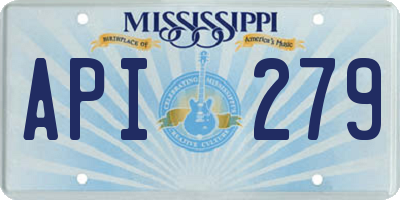 MS license plate API279