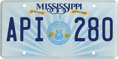 MS license plate API280