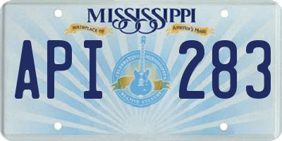 MS license plate API283
