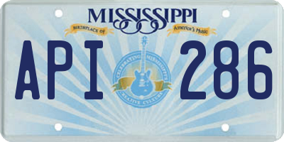MS license plate API286