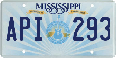 MS license plate API293