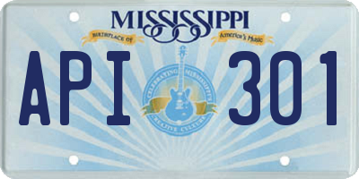 MS license plate API301