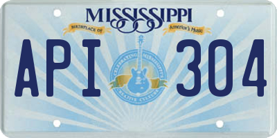 MS license plate API304