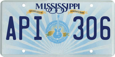 MS license plate API306