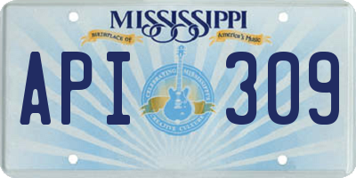 MS license plate API309