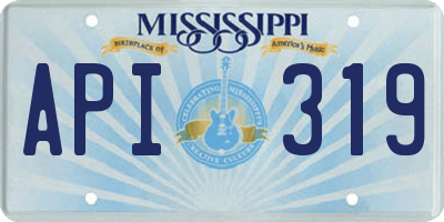 MS license plate API319