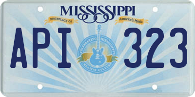 MS license plate API323