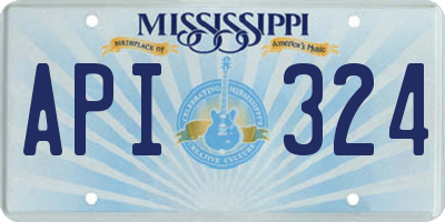 MS license plate API324
