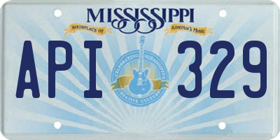MS license plate API329