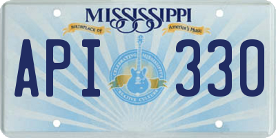 MS license plate API330
