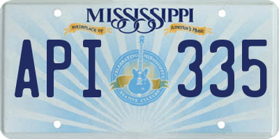 MS license plate API335