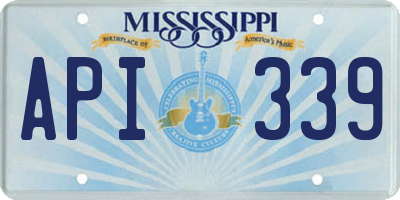MS license plate API339