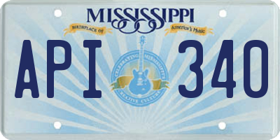 MS license plate API340