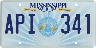 MS license plate API341