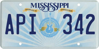 MS license plate API342