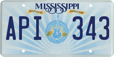 MS license plate API343