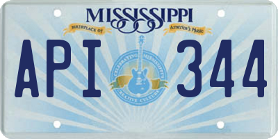 MS license plate API344