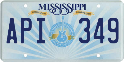 MS license plate API349