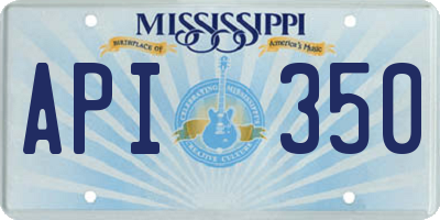 MS license plate API350