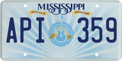 MS license plate API359