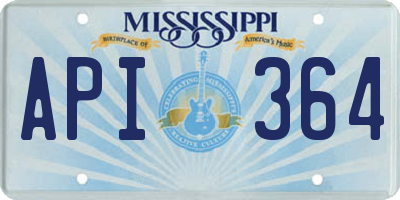 MS license plate API364