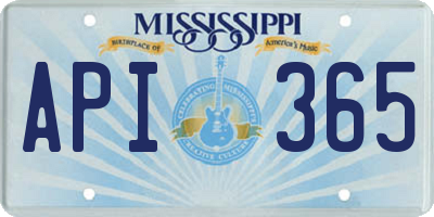 MS license plate API365