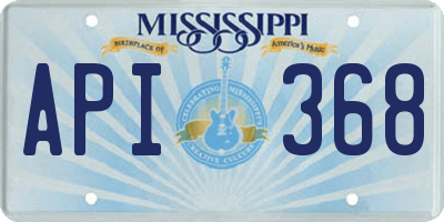 MS license plate API368