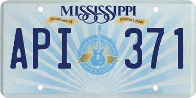 MS license plate API371