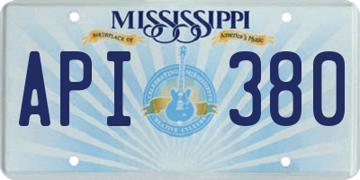 MS license plate API380