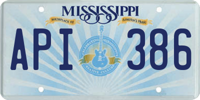 MS license plate API386