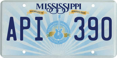 MS license plate API390