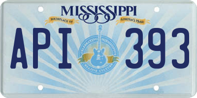 MS license plate API393