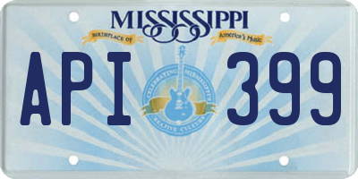 MS license plate API399