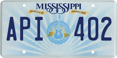 MS license plate API402