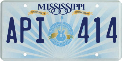 MS license plate API414
