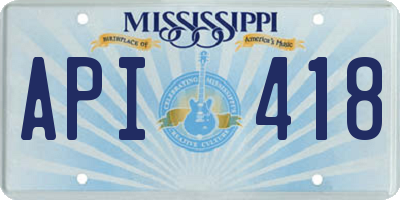 MS license plate API418
