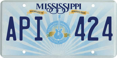 MS license plate API424