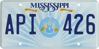 MS license plate API426