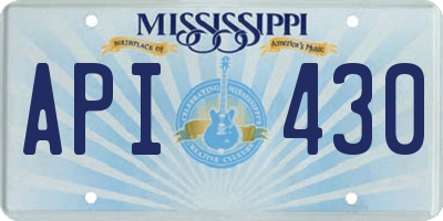 MS license plate API430
