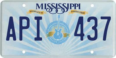 MS license plate API437