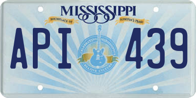 MS license plate API439