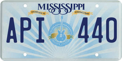 MS license plate API440