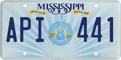 MS license plate API441