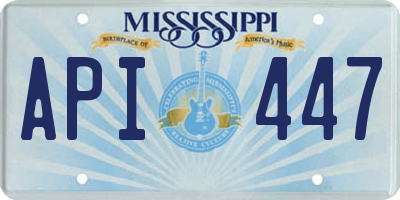 MS license plate API447