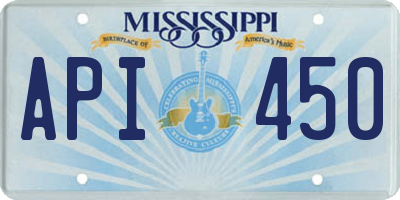 MS license plate API450